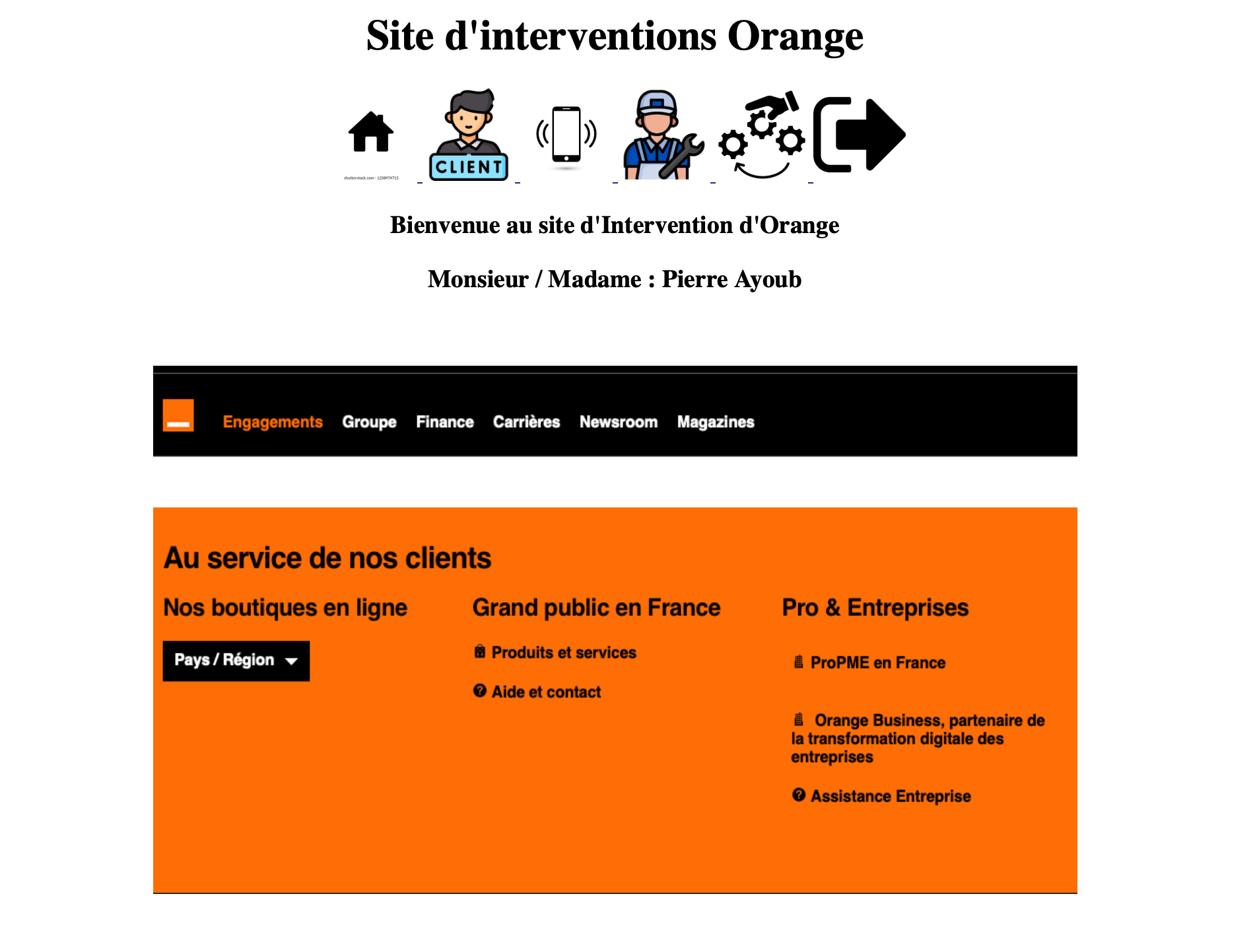 Orange - Gestion d'interventions techniques